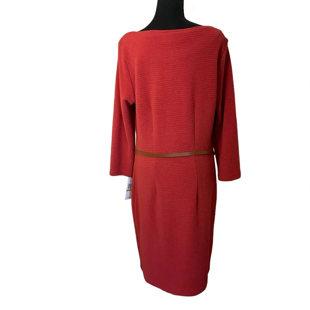 Sharagano Stretch Pumpkin Spice Color Dress.  Size:14